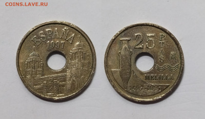 Испания 25 песет 1997 г Мелилья - 7.02 - IMG_20250118_193141