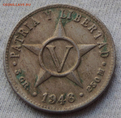Куба 5 сентаво 1946 до 09.02.2025 - Куба 5 сентаво 46.JPG