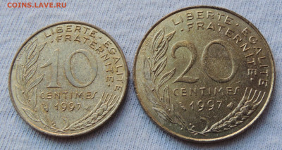 Франция погодовка 1997 2 монеты до 09.02.2025 - Франция 97 х2.JPG