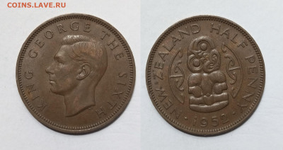 Новая Зеландия пол пенни 1952 г Георг VI - 10.02 - IMG_20250118_194041_1