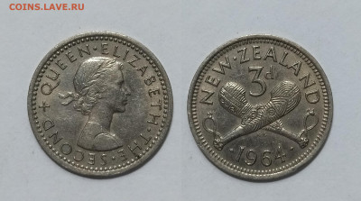 Новая Зеландия 3 пенса 1964 г Елизавета II - 10.02 - IMG_20250120_191724