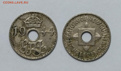 Британская Новая Гвинея 3 пенса 1944 г Георг VI №1 - 10.02 - IMG_20250120_191834