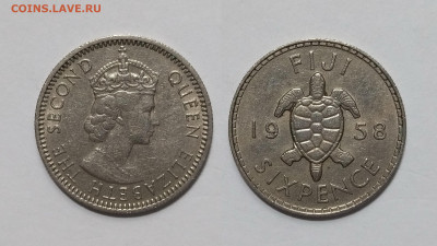 Фиджи 6 пенсов 1958 г Елизавета II - 10.02 - IMG_20250120_192943
