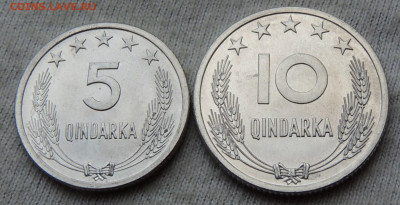 Албания погодовка 2 монеты 1964 до 12.02.2025 - Албания 5.10 киндарок 64.JPG