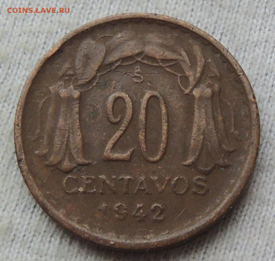Чили 20 сентаво 1942 до 12.02.2025 - Чили 20 сентаво 42.JPG