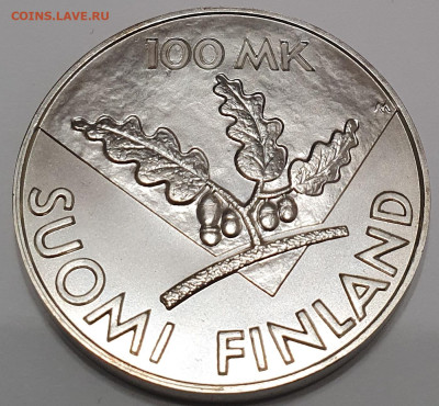 100 марок 1995 Финляндия ООН, до 13.02,22-00 - 2