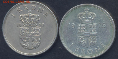 Дания 1 крона 1962 г.11.02.2025 г. 22 -00 МСК. - Дания1