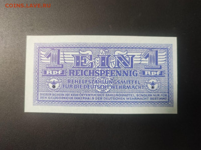 1 рейхспфенинг 1942 года, Германия до 14.02.25 22.00 - 2