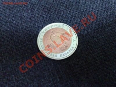 10 руб. 1992 Краснозобая казарка: раскол+смещение вставки - 050220122252