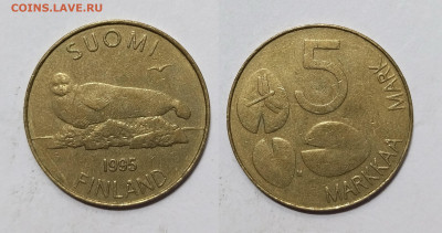 Финляндия 5 марок 1995 года, тюлень - 13.02 - IMG_20250118_104704