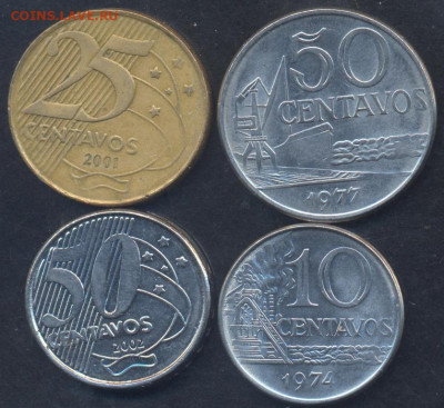 Бразилия 50 центаво 2002 г.14.02.2025 г. 22 -00 МСК. - Бразилия