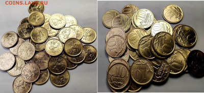 10 копеек бронза XF+ и UNC - 274 шт. с2000 по 2006 - 10 коп 2003