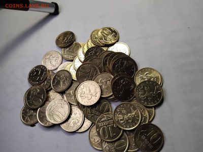 10 копеек бронза XF+ и UNC - 274 шт. с2000 по 2006 - 10 коп 2004