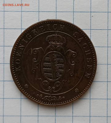 Саксония 5 пфеннигов 1863 - 1739377535368