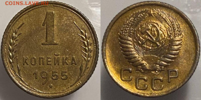 1 копейка 1955г до 15.02.25. - 55
