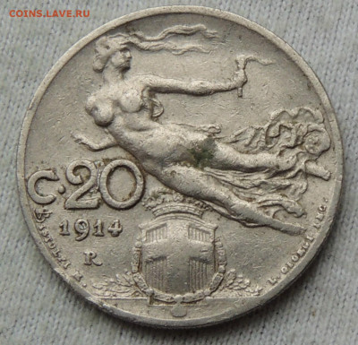 Италия 20 чентезимо 1914 до 16.02.2025 - Италия 20 чентезимо 1914.JPG