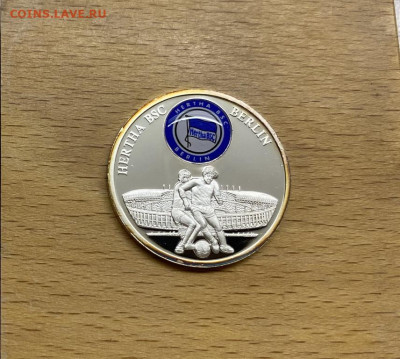 Жетон Медаль Германия Футбольный клуб Hertha BSC Berlin Пруф - zheton_medal_germanija_futbolnyj_klub_hertha_bsc_berlin_pruf_proof_cu_ni_futbol_sport (2)