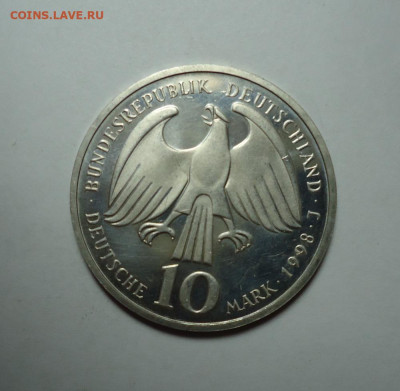 10 марок 1998 года.ФРГ. Серебро. До 20.02.2025 - 01.JPG