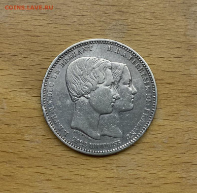 Бельгия 5 франков 1853 Свадьба Леопольд и Мария Генриетта Се - belgija_5_frankov_1853_svadba_leopold_i_marija_genrietta_xf_serebro_krona_shajba_redkost_sokhran (4)