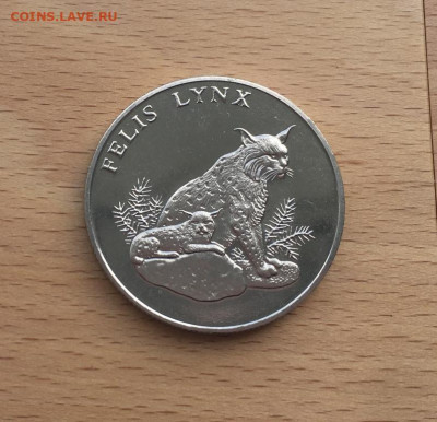 Крона Шайба Памятная медаль Жетон Рысь обыкновенная Фонд дик - krona_shajba_pamjatnaja_medal_zheton_rys_obyknovennaja_fond_dikoj_prirody_fauna_wwf_zhivotnye