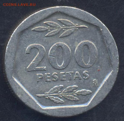 Испания 200 песет 1987 г.17.02.2025 г. 22 -00 МСК. - Испания 200 п