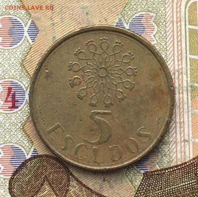 Португалия 5 эскудо 1990 до 21.02.2025 в 22.00 - IMG_E5427.JPG