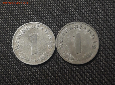 1 пфенниг 1942 года А и J рейх До 22.02 - 20241228_230639