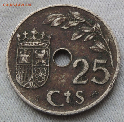 Испания 25 сентимо 1937 до 19.02.2025 - Испания 25 сентимо 37.JPG