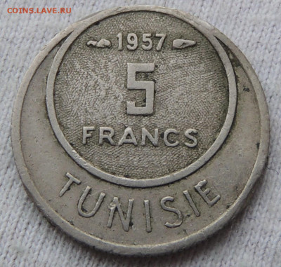 Тунис 5 франков 1957 до 19.02.2025 - Тунис.JPG