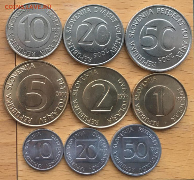 Набор монет Словения 9 шт. 1 2 5 10 20 50 стотинов толаров - nabor_monet_slovenija_9_sht_1_2_5_10_20_50_stotinov_tolarov_fauna_zhivotnye_ptica_ryba_nasekomye_1992 (1)