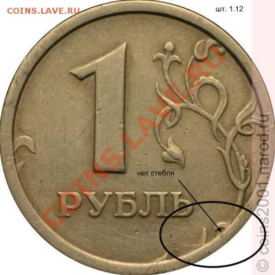 1 рубль 1997 ММД - помогите определить штемпель - 1r1-12