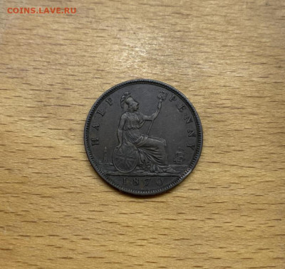 aU - velikobritanija_pol_penni_1_2_1870_koroleva_viktorija_xf_aunc_sokhran_redkost_r_korabl_parusnik (2)