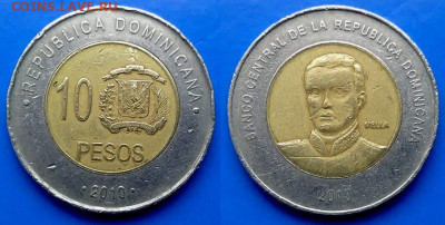 Доминикана - 10 песо 2010 года (БИМ) до 25.02 - Доминикана 10 песо, 2010
