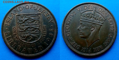 12 шиллинга 1945 года (Георг VI) до 25.02 - Джерси 1.12 шиллинга 1945