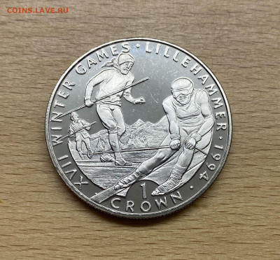 Гибралтар 1 крона 1993 олимпийские игры Лыжные гонки - IMG_1309.JPG