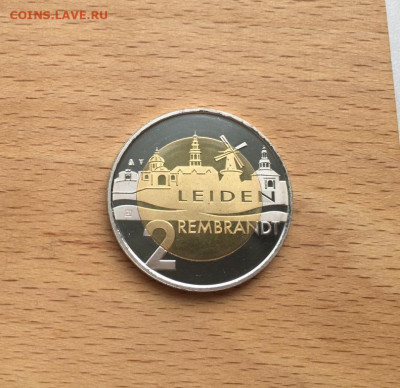 биметалл Нидерланды 2 Рембрандта 2006 400 лет художнику - bimetall_niderlandy_2_rembrandta_2006_400_let_khudozhniku