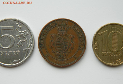Королевство Саксония 5 пфеннигов 1862 г. С рубля! до 26.02. - DSCN4954.JPG