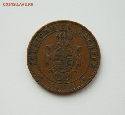 Королевство Саксония 5 пфеннигов 1862 г. С рубля! до 26.02. - DSCN4955.JPG