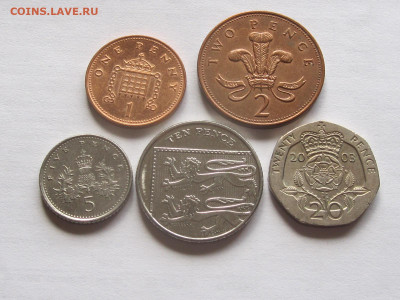 1 пенни 2 5 10 20 пенсов Великобритания блеск 22:02 22:05 - IMG_0243.JPG