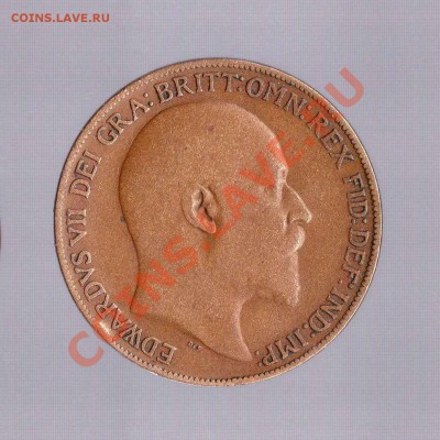 Великобритания  пенни  1908г,  до 09.02. 22:00мск - 04
