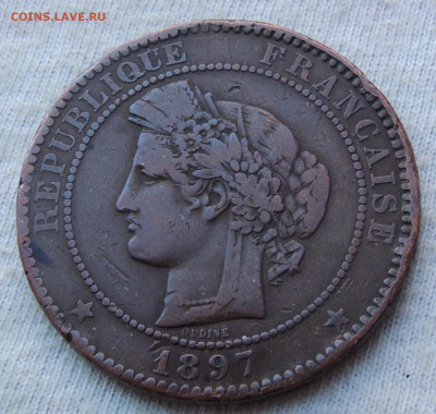 Франция 10 сантимов 1897 до 24.02.2025 - Франция 10 сантимов 1897 .JPG