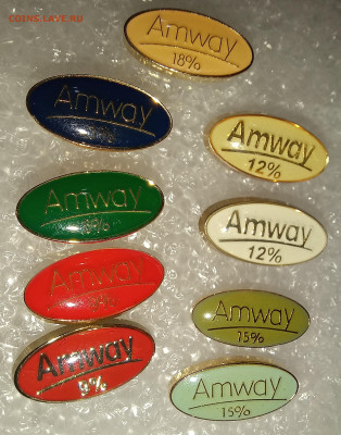 Значки  с разновидами Amway за достижения 3%,6%,9%,12%,15%, - 20250128_001307