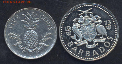 Барбадос 25 центов 1973 г.25.02.2025 г. 22 -00 МСК. - Барбадос 1