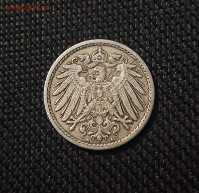 5 пфеннигов 1908 года А Германия До 01.03 - 20241225_203716