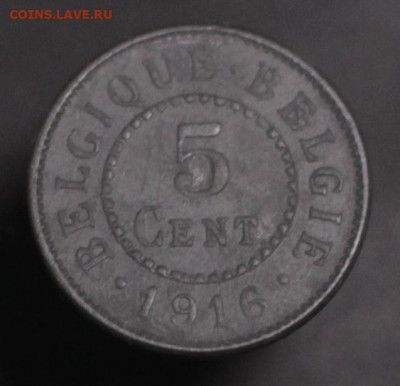Бельгия 5 центов 1916	 до 	01.03.25	 21:00 МСК - В108_1.JPG