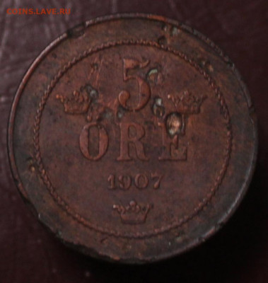 Швеция 5 эре 1907	 до 	01.03.25	 21:00 МСК - В139_1.JPG