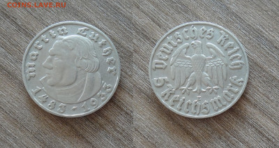 Германия 3 рейх, 5 марок 1933 Е Лютер - A6nLFwX4sdE