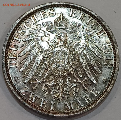 Германия. Пруссия. 2 марки. 1913г. До 04.03.2025 - 20250223_231633