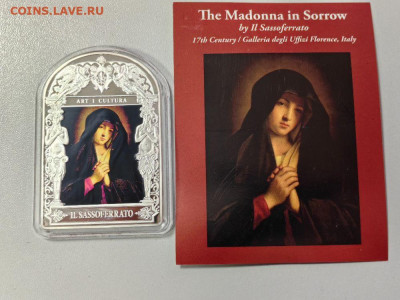 15дин 2014 Андорра. Сассоферрато. Мадонна в печали, Ag999 - Ю Ренесанс Сассоферрато Печаль-2