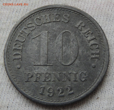 Германия 10 пфеннигов 1922 до 02.03.2025 - Германия 10 пфеннигов 22.JPG